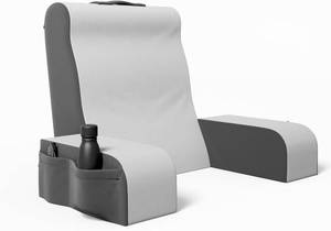 lot 242252 image: K lbs Reading Pillow, Full Support Comfort Solid Foam, Back Cushion for Bed Sitting Up TV Book Gaming - Back Support Backrest Use on Mattress or Sofa (GreyWhite, Tall)