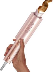 lot 342275 image: TYMO CurlPro Plus Automatic Rotating Curling Iron - Upgraded Long Barrel Curling Wand for Long Hair, Ceramic Hair Curler for Women, Anti-Scald, 600M Ionic, Dual Voltage, Gold Blush, 1 14 Inch
