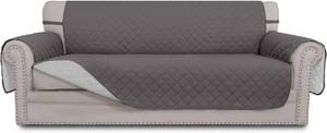 lot 342295 image: Easy-Going Reversible Couch Cover, 3 Cushion Sofa, Large, GrayLight Gray