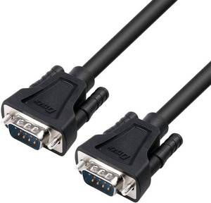 lot 342301 image: DTECH RS-232 Cable 10ft RS232 Serial Cable Male to Male 9 Pin DB9 Cord Straight Through