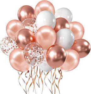 lot 342303 image: Zesliwy Rose Gold Balloons, 50pcs,12In, Latex, Party Decor
