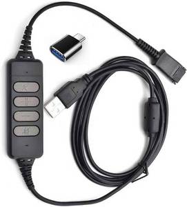 lot 342309 image: DA80 USB QD Adapter (201852-0102) Compatible with Plantronics QD Cord Headsets  Works with H-Series EncorePro- Series HW-Series Models H251261N HW510 HW520V HW710 720Encore Pro310540 & More