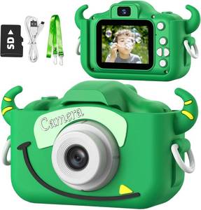 lot 342310 image: Goopow Kids Camera Toys for 3-8 Year Old Girls Boys,Children Digital Video Camcorder Camera with Cartoon Soft Cover, Best Chritmas Birthday Festival Gift for Kids