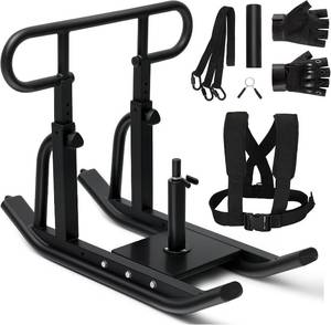 lot 442195 image: Retails for $169 Weight Sled, Fitness Sled, Fitness Strength Training Sled,Adjustable Height Weight Training Sled,Heavy Duty Workout Sled for Building Muscle and Explosive Strength for 1 and 2 Weight Plates