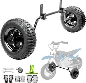 lot 442200 image: FRP Dirt Bike Training Wheels for 49cc 50cc Kids, Universal Fit for Razor MX125 MX350 MX400 PW50 TTR50 CRF50 XR50 Z50 Z50R FX40 MB40 GMB100, Height Adjustable, 4PR Tires, Safety Gear  Bolts Included