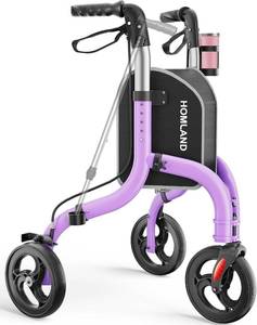 lot 442217 image: Retails for $130 HOMLAND Foldable 3 Wheel Walkers for Seniors, Lightweight 10.4 lbs
