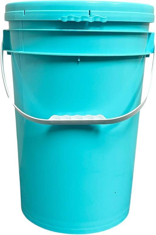 lot 9187283 image: Outdoor 6 Gallon Bucket with Lid (Gray, 1Pack) - Durable All Purpose Pail