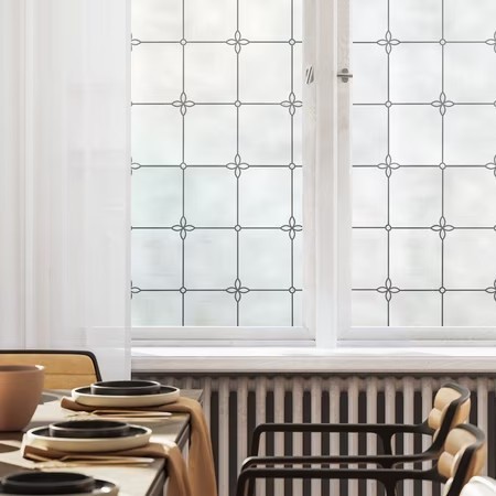 lot 401498 image: Artscape Victoria 36 x 72 Window Film with Leaded Glass Design