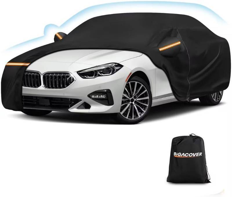 lot 461465 image: Car Cover Outdoor All Weather Protection with Zipper, Windproof Full Cover