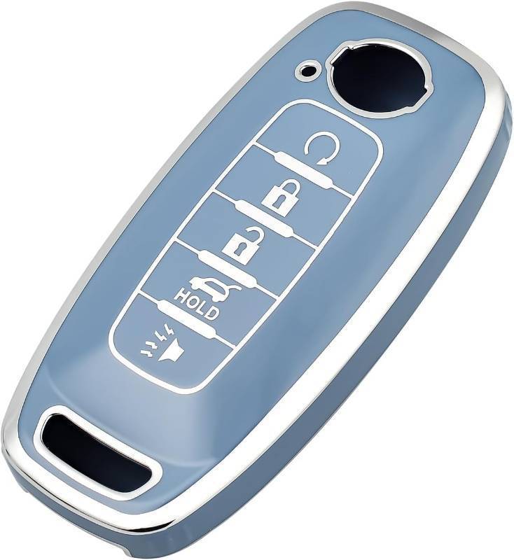 lot 442169 image: Key Fob Cover Compatible with Nissan Pathfinder Rouge 4Runner 5-Button Key