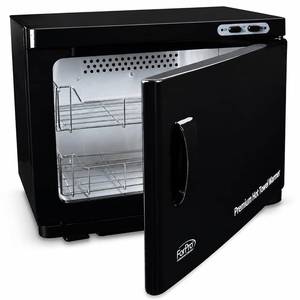 lot 161593 image: Retails for $120 ForPro Professional Collection Premium Hot Towel Warmer, 23L Extra Large Capacity, Two Stainless Steel Racks, Black