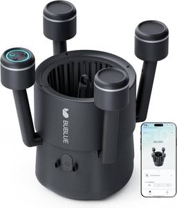 lot 261652 image: Retails for $320 (2026 New) BUBLUE F10 Automatic Pool Skimmer Robot,Robotic Pool Skimmer with 5L Filter, App Control,Powerful Suction,Dual Cleaning Modes, AI Navigation,Ideal for In-Ground & Above-Ground Pools,Black