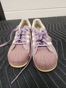 lot 25623 image: Adidas Superstar Low-Top Canvas Sneakers PurpleCream