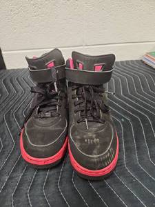 lot 25626 image: Jordan Air Flight High Youth Basketball Shoes BlackPink