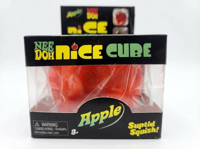 lot 63880 image: Nee Doh Nice Cube Apple Squishy Toy- Blue