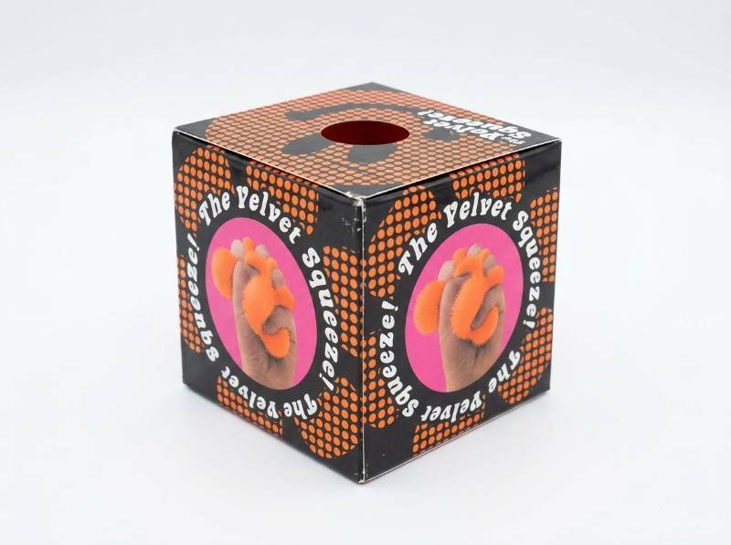 lot 63902 image: Nee Don Fuzz Ball Sensory Squeeze Toy Orange