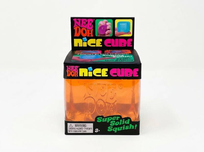 lot 63933 image: NeeDoh Nice Cube Sensory Toy - Feppte Orange