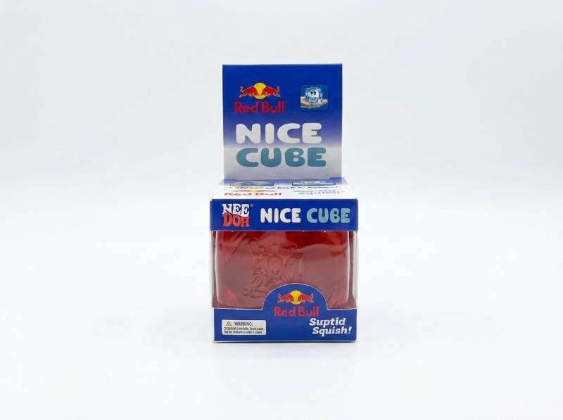 lot 63944 image: NeeDoh Nice Cube Red Bull Squishy Toy