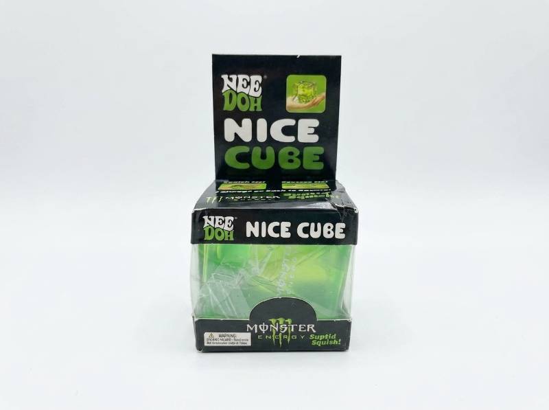 lot 63949 image: Nee doh Nice Cube Squishy Toy Green- Monster Energy