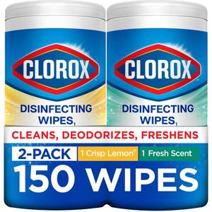 lot 39025 image: Clorox Disinfecting Wipes Back to School Variety Pack, 75 Count Each, Pack of 2 (Package May Vary) - Retail $19