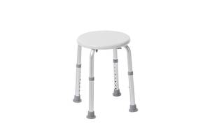 lot 39040 image: Drive Medical Shower Stool, Adjustable Height, Lightweight Aluminum, White - Retail $30