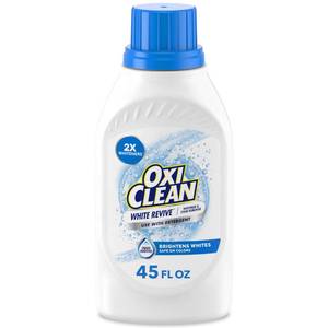 lot 39058 image: OxiClean White Revive Whitener Laundry Liquid Additive, 45 fl oz - Retail $8