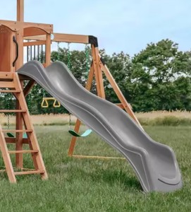 lot 59 image: Large Grey Plastic Straight Slide - Great Addition to any Deck, Treehouse, Playset Etc 8