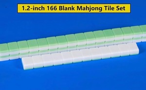 lot 84 image: 166 Blank Mahjong Tiles 1.2-inch Green Blank Mahjong Tile Set