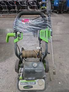 lot 5304 image: Greenworks QUIC-SNAP Pressure Washer with Hose Reel  Model GPW 2000