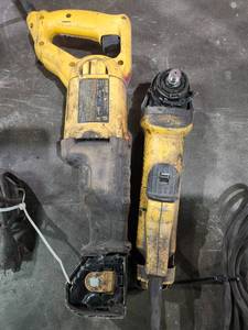 lot 11745 image: (2) DeWalt 1-18 inch Corded Hammer Drill and Grinder  Model D25402