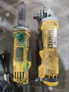 lot 11747 image: (2) DeWalt 4-12 Inch 115mm Angle Grinders  Model DWE4222N