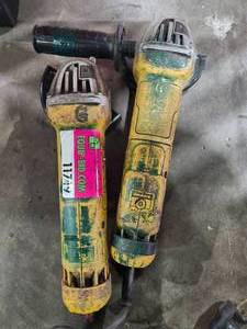 lot 11749 image: (2) DeWalt 4.5 Inch 115mm Angle Grinder  Model DWE4222N