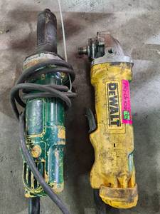 lot 11750 image: (2) DeWalt Angle Grinder 4.5 inch 10 Amp with Grinder  Model DWE4002K