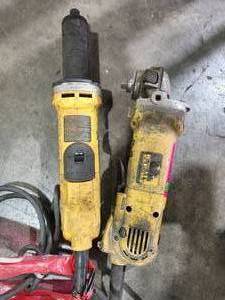 lot 11755 image: (2) DeWalt 4.5 in. Angle Grinder  Model DWE4887N
