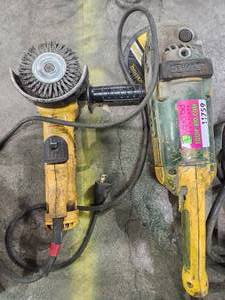 lot 11759 image: (2) DeWalt Corded Angle Grinder and Reciprocating Saw