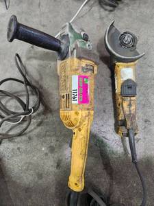 lot 11761 image: (2) DeWalt 4.5 in. Angle Grinder with Cut-Off Wheel
