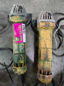 lot 11762 image: (2) Two corded angle grinders with guards and cables