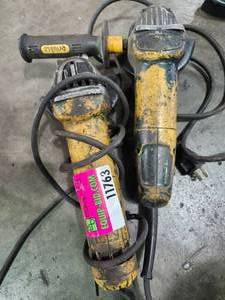 lot 11763 image: (2) DeWalt Corded Angle Grinder 4-12