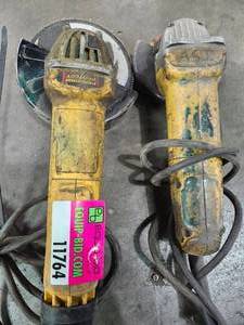 lot 11764 image: (2) DeWalt 5 inch 120V Angle Grinder  Model DWE43144N