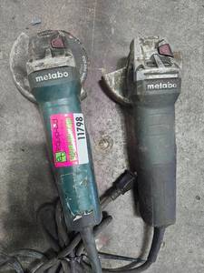 lot 11798 image: (2) Metabo Angle Grinders