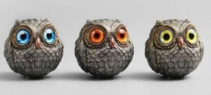 lot 10217 image: Wise Watcher Lucky Owl Figurine, Set of 3