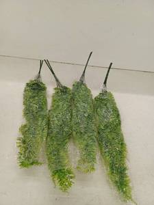 lot 10221 image: Artificial Hanging Fern Plant, 2 Pack