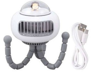 lot 10230 image: Rechargeable UFO Baby Stroller Fan, White