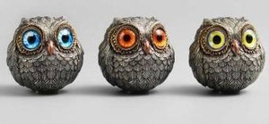 lot 10238 image: Wise Watcher Lucky Owl Figurine, Set of 3