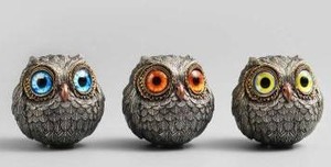 lot 10280 image: Wise Watcher Lucky Owl Figurine, Set of 3