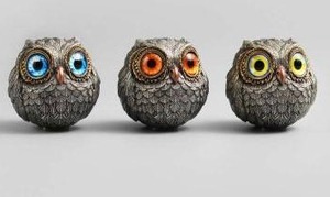 lot 10296 image: Wise Watcher Lucky Owl Figurine, Set of 3