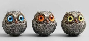 lot 10320 image: Wise Watcher Lucky Owl Figurine, Set of 3