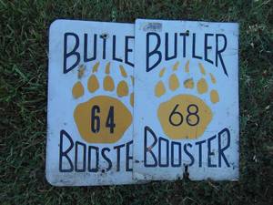 lot 3662 image: Metal Butler Booster Signs