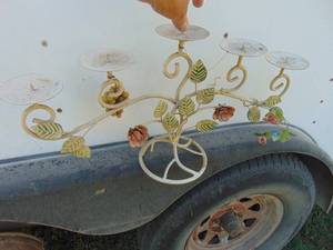 lot 3663 image: Metal Candle Holders