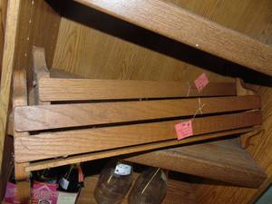 lot 3736 image: Pair of Oak Spice Racks